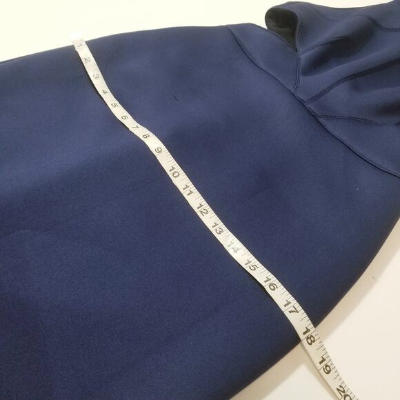 Hunter Bell Women size 6 Navy Blue Cutout Midi Bodycon Dress Sleeveless - Picture 8 of 16